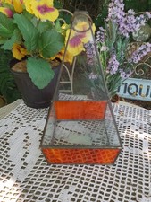 Vintage Stained Glass Leaded Houseplant Terrarium Hand Crafted Norfolk