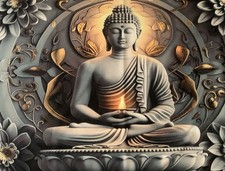  Buddha fabric Wall Hanging/ art/chakras