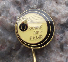 Vintage Uranium Mines HAMR Czechoslovakia Mining Nuclear Power Station Pin Badge
