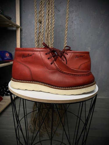 Hawkins men leather boots red - hawkins,
