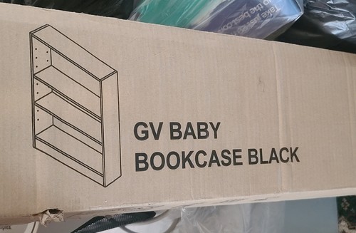 Black tier slim bookcase - bookcase,