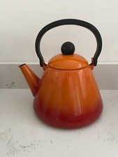 Le Creuset Kone Stove-Top Kettle Volcanic Orange Hob Aga
