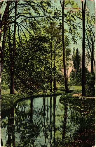 Rotterdam park postcard - rotterdam,