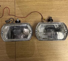 Lucas Square 8 Fog & Spot Lights Pair. Classic Car Part