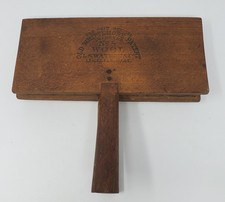 Antique Old Whittemore Patent No. 8 Wool Carding Paddles (2) L.S. Watson & Co.