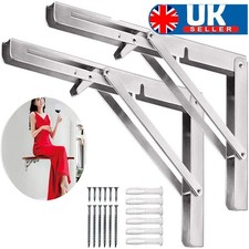2X Folding Shelf Bracket Heavy
