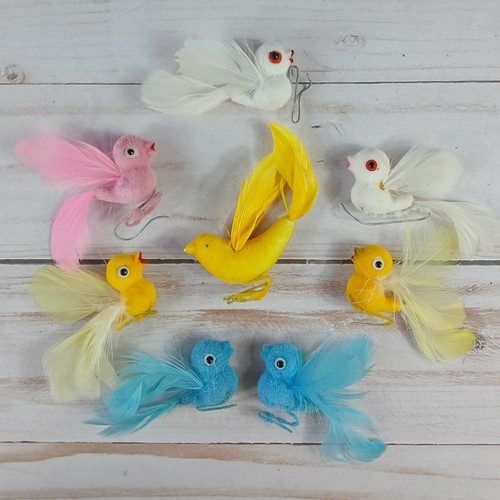 Lot vintage miniature birds - vintage,