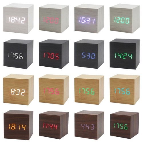 Wood cube voice control - cube, led