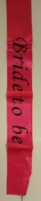 Black and Pink Bride To Be Sash Hen Party Sash Hen Night Girls Night Out