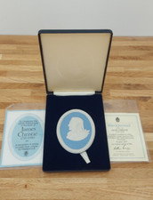 Wedgwood Blue Jasper James Christie Medallion 250th Birthday Plaque 329 of 500