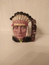 ROYAL DOULTON SMALL NORTH AMERICAN INDIAN CHARACTER JUG 1966