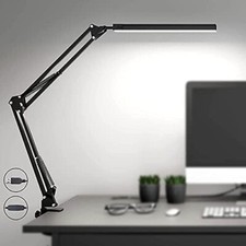 LED Desk Lamp with Clamp LED Desk Light for Office 3 Color Mode 10 Brightness