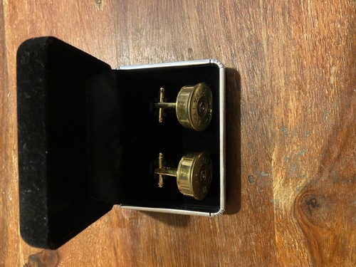 Shotgun cartridge cufflinks - cartridge,