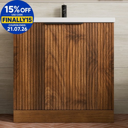 Fluted 800mm bathroom vanity - 800mm,