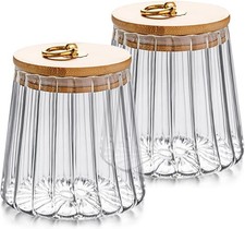 2 Pack Glass Storage Jars