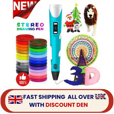 3D Printing Pen Set Doodle Printer Drawing 3 Colours PLA Filament Gift For