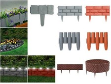 Flexible Lawn Edging Garden Border Plastic Hammer-In Path Flower Fence