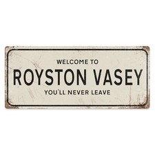 Metal Wall Sign - Welcome To Royston Vasey You'll Never Leave League Gentlemen