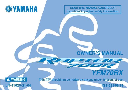 Yamaha owners manual book 2008 - owners,