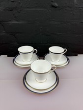 3 x Spode Lausanne Y8579 Gold Edge Tea Trios Cups Saucers Side Plates Set