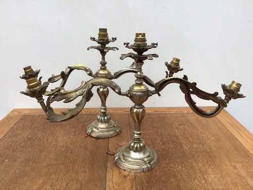 Antique pair rococo silver - antique,