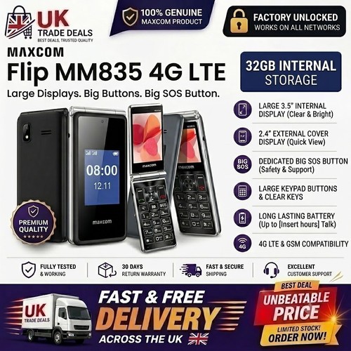 Maxcom flip phone mm835 - mm835, lte