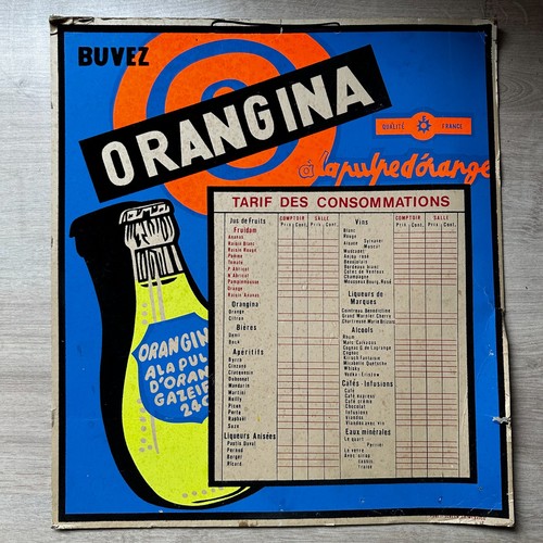 Orangina advertising cardboard - advertising,