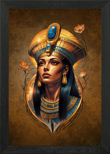 Egyptian queen portrait framed - queen,