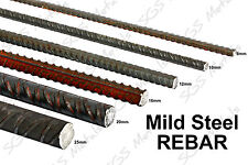 Mild Steel REBAR 12 Lengths to choose from & 6 Diameters available