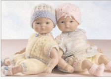 Knitting pattern copy 2989.   Dolls clothes for 12 inch dolls.  4ply