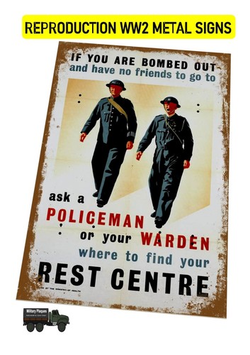 Ww2 metal air raid bombed - metal,