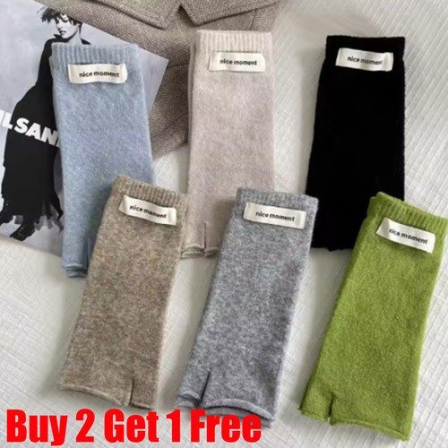Women soft cashmere fingerless - cashmere,