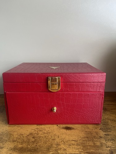 Guess red croc effect - red,