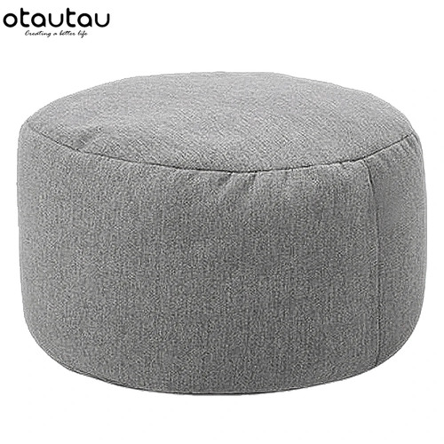 Round stool linen bean bag - round,