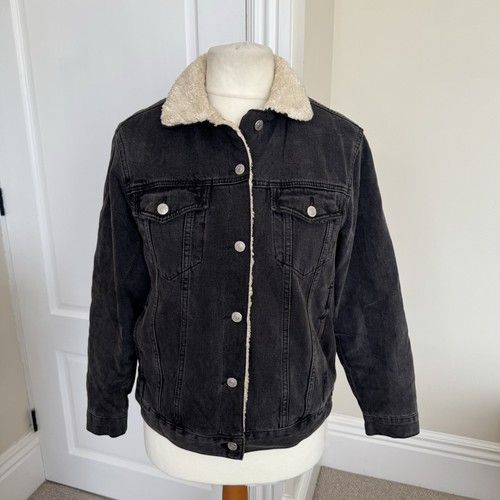 Topshop moto black fur denim - topshop,