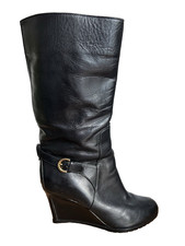 SERGIO ROSSI black leather