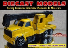 VINTAGE MOBILE CRANE TRUCK 1:100 SCALE OLD FRENCH MADE MAJORETTE DIECAST MODEL
