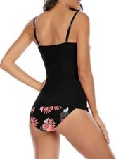 chechury Women 2 Piece Bandeau Tankini Strapless Swimsuits Swim Tank SizeL