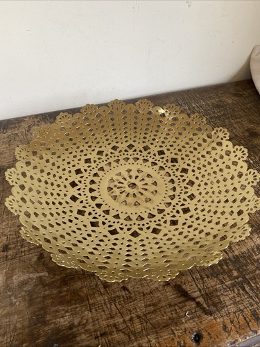 Large brass pierced bowl fruit - large,