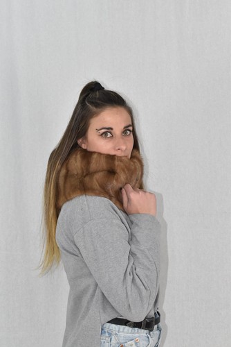 Fur neck warmer mink - warmer,