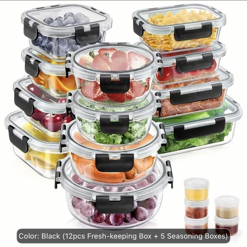 Airtight glass bowls 12 - 17,