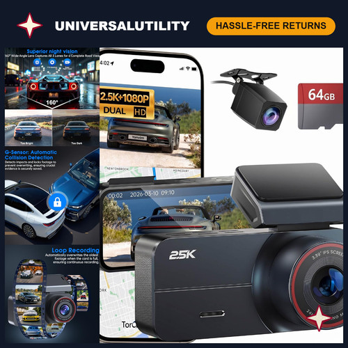 Dual dash cam front - cam,