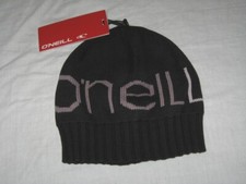 BNWT -  O'NEILL Jacquard Logo  Beanie Hat    Black Medium