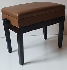 Piano Keyboard Stool Bench High Gloss Rosewood Height Adjustable & Storage .