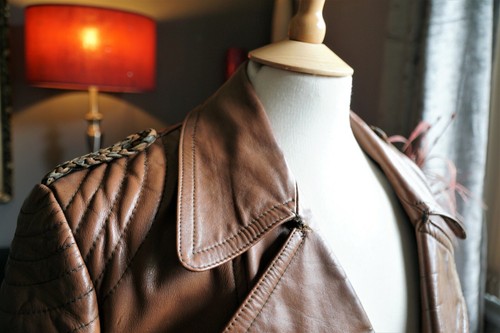 Horsehide leather biker pilot - leather,