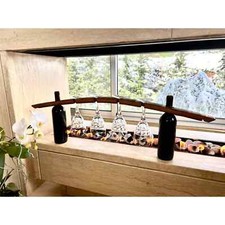Wine Barrel Stave 4-Glass