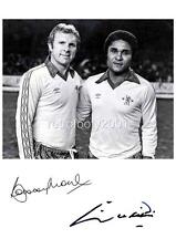 Eusebio and Bobby Moore Signed Pre-print at Chelsea FC 1980 Testimonial A4 Print