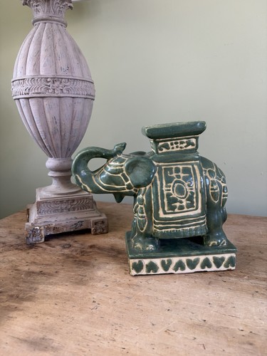 Vintage 1970 green ceramic - green,