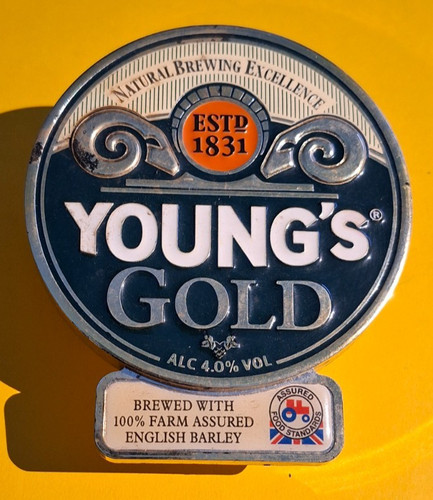 Beer pump clip badge - , young's