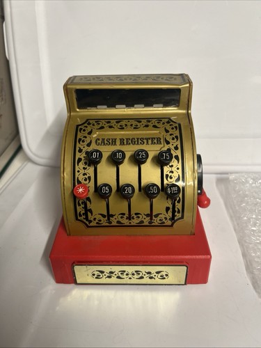 Vtg metal plastic toy cash - plastic,
